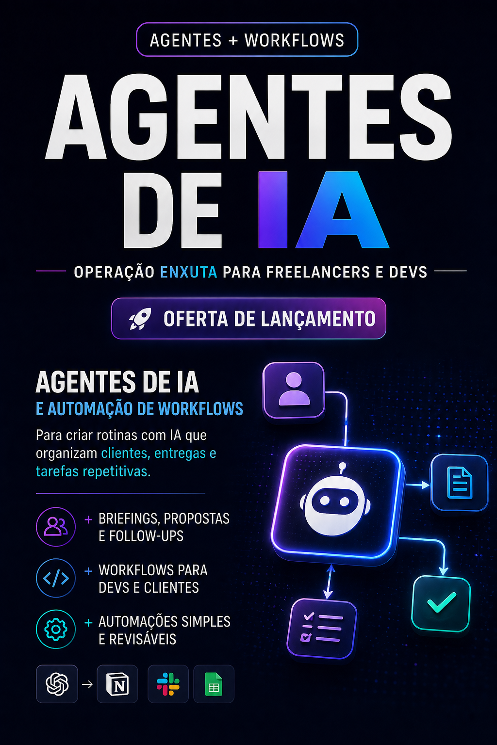 Capa do e-book Agentes de IA e Automação de Workflows