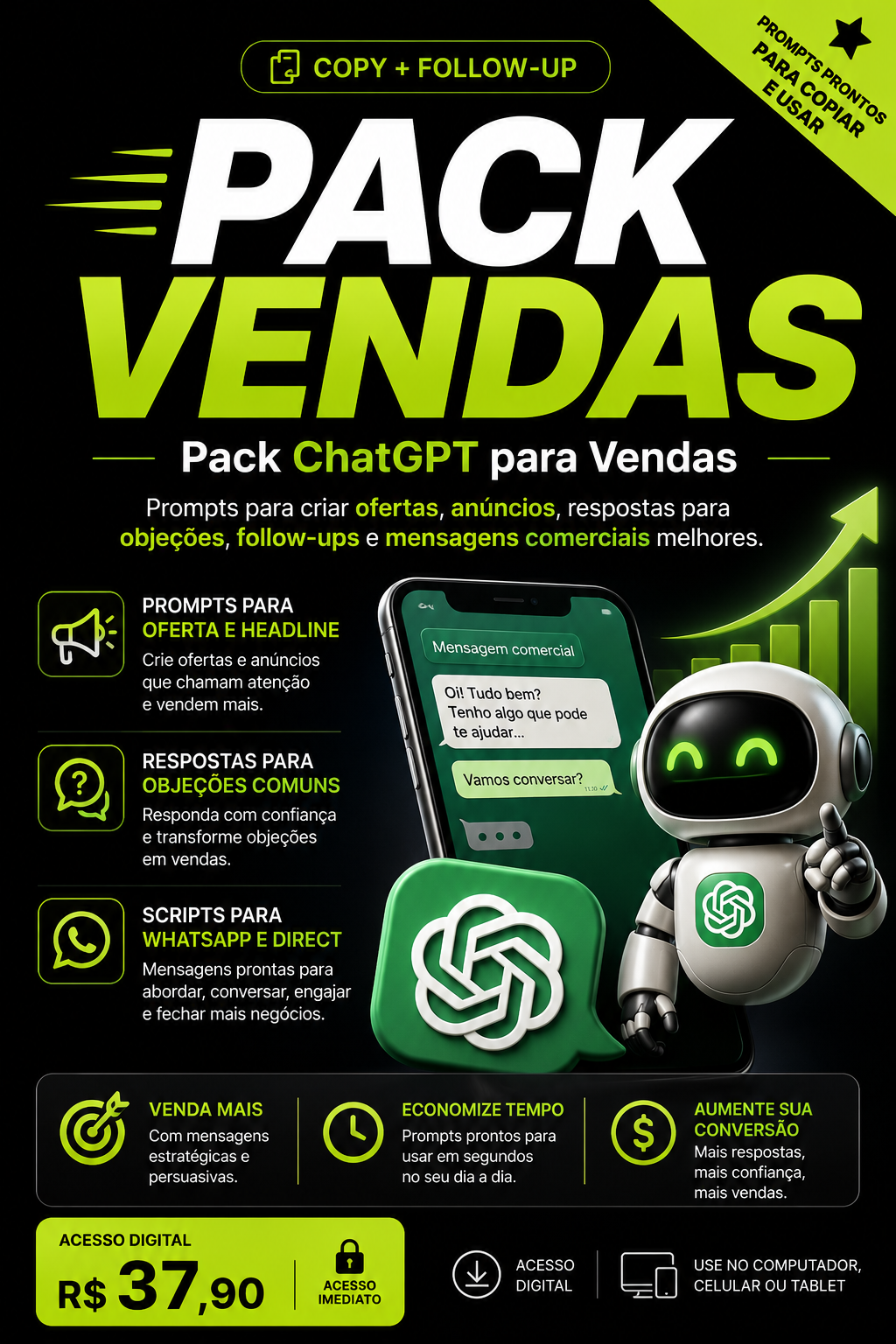 Capa do Pack Vendas com IA